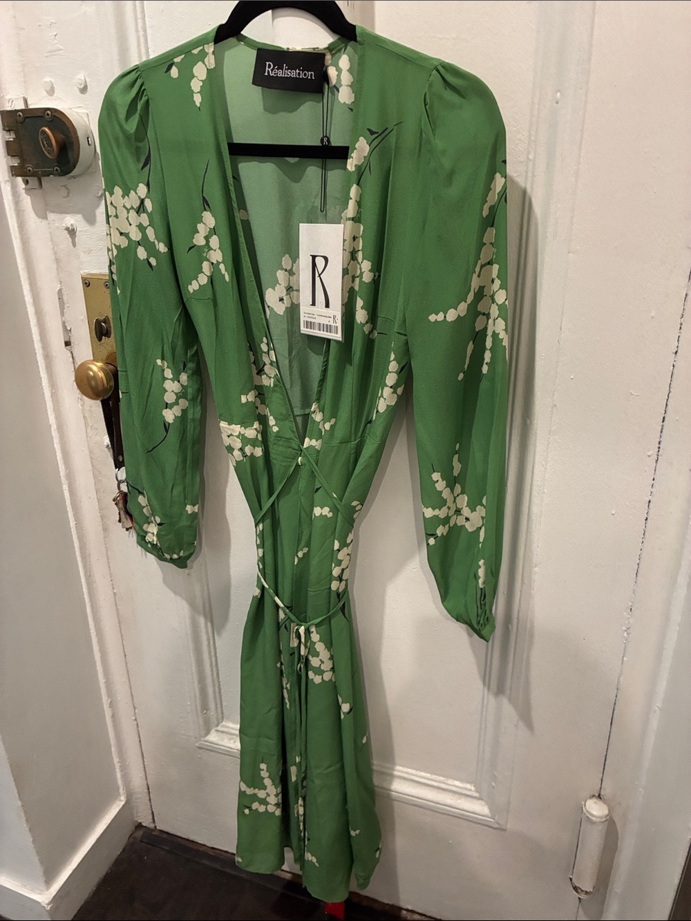 Realisation green silk dress: The Violette dress